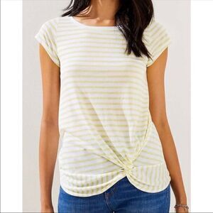 LOFT Striped Front Twist Blouses